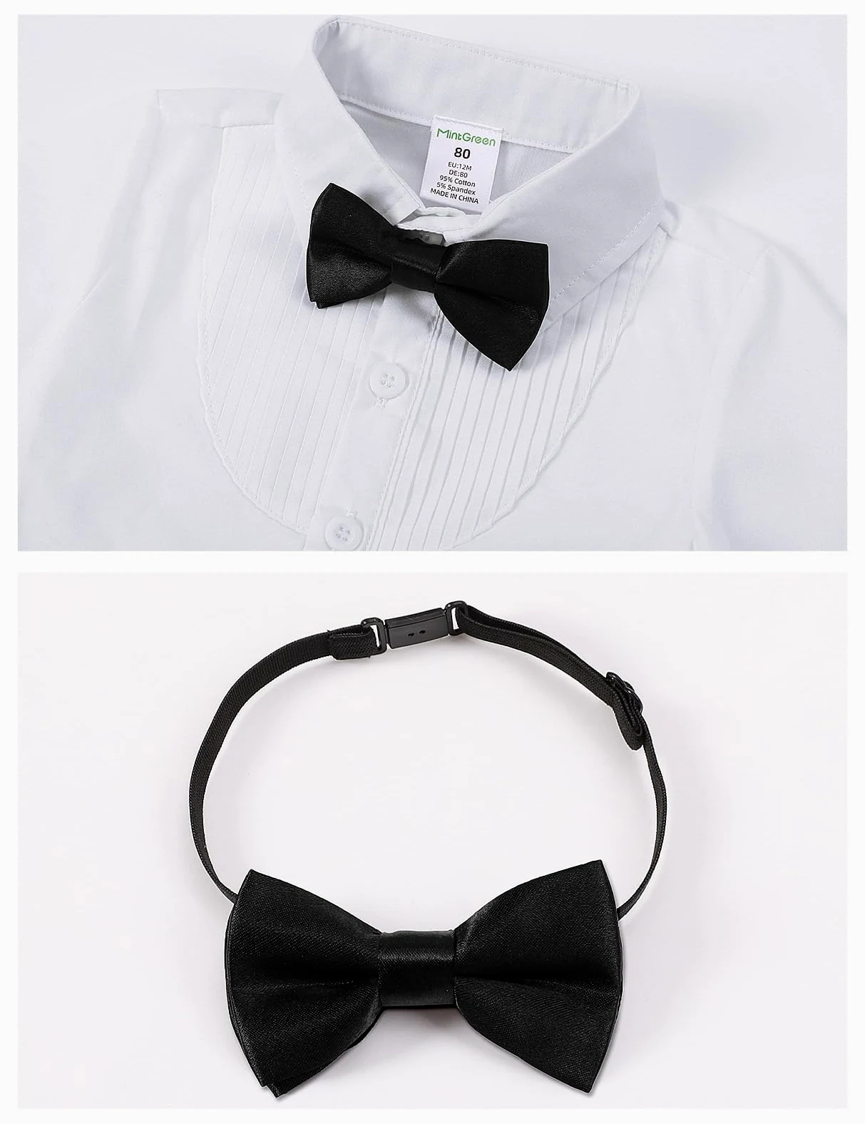 mintgreen Bébé Garçons Costume, Enfants Mariage Tuxedo Bow Cravate Suspensions Manches Courtes Ensemble de Tenue, 1-4 ans