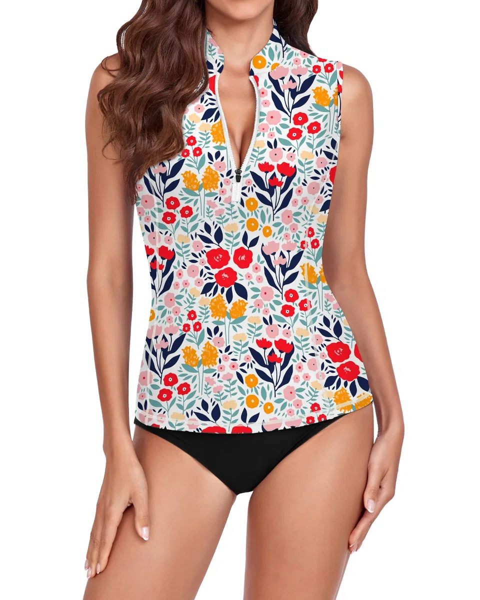 WOWENY Maillot de Bain sans Manches pour Femme - Protection Solaire - Maillot de Bain - Maillot de Bain - Maillot de Bain - Maillot de Bain - Maillot de Bain - T-Shirt de Plage
