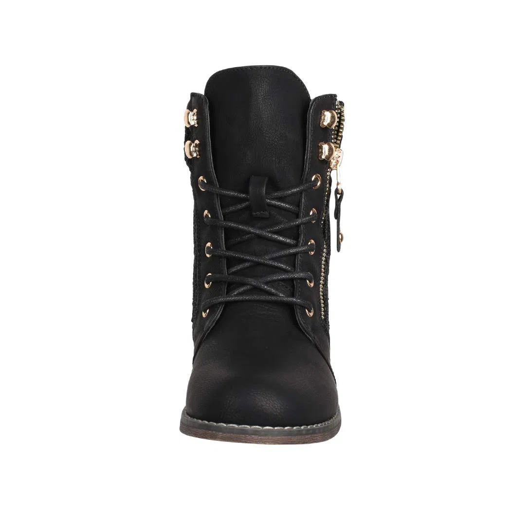 Elara Bottines Femme Bottes de Travail Chunkyrayan