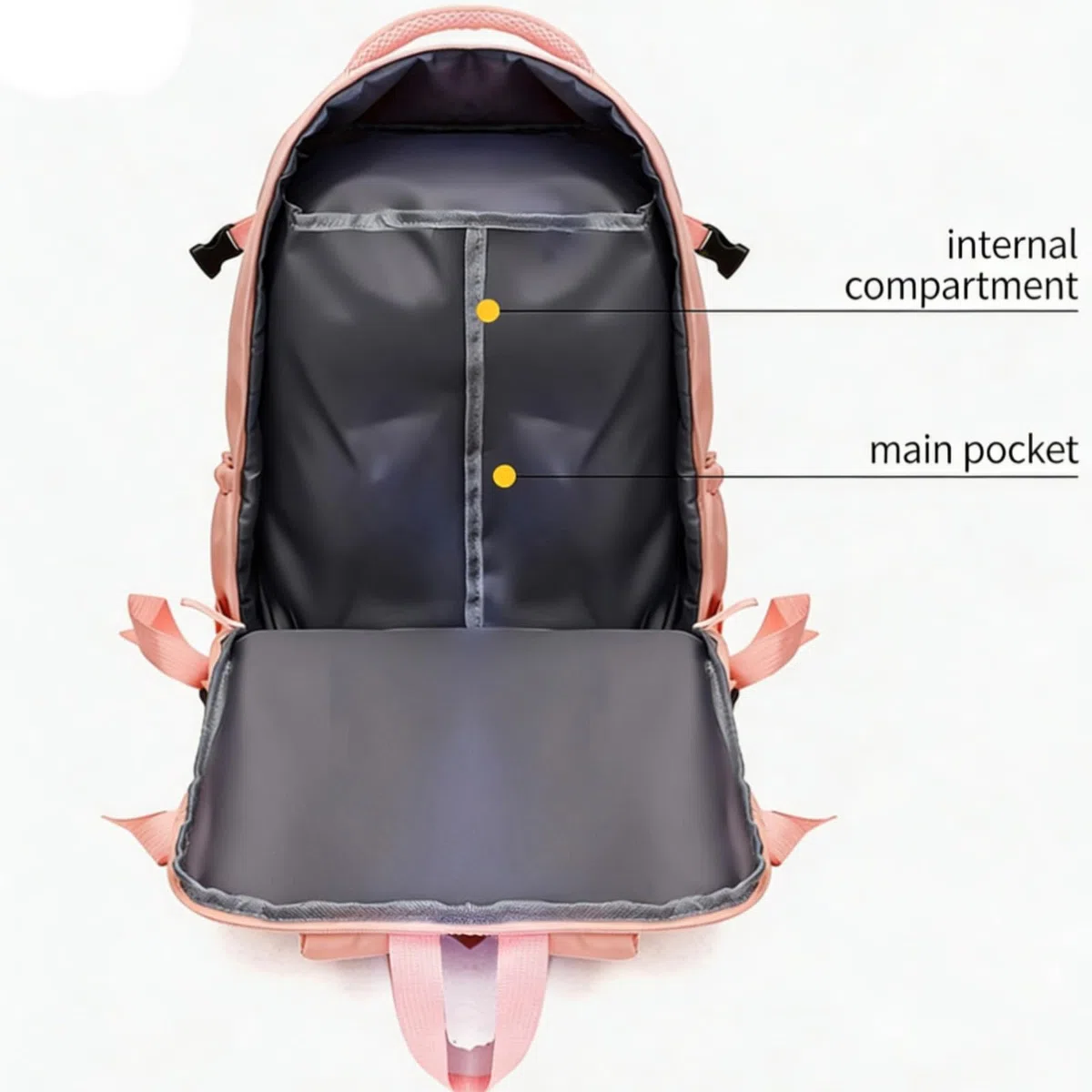 Bagage Cabine 40x30x20 Sac à Dos Voyage Cabine Avion Femme Homme, Impermeable Bagage à Main sous Siège, Sac de Voyage pour Ryanair Scolaires Travail, Couleur Pure (Noir A)