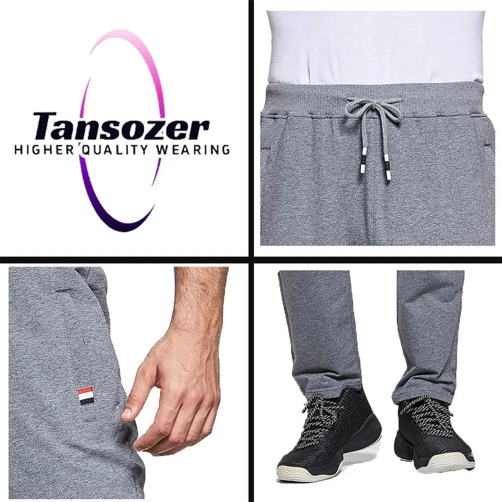 Tansozer Pantalons de Sport Homme Jogging Survetement Coton Sportswear