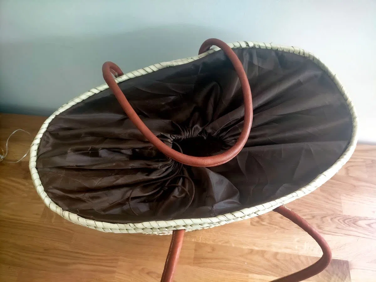 Generic Panier De Plage Paille Osier Sac Cabas Porté Épaule Bohème Or 55 X 35 X 25 Cm Femme