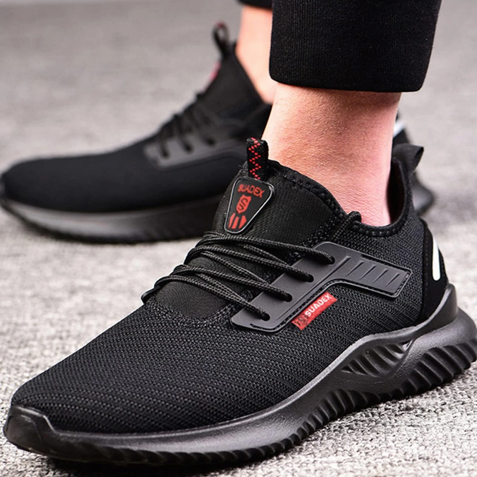 SUADEX Chaussures de Sécurité Hommes Femmes Légère Baskets de Sécurité Respirantes Légère Antidérapant Embout en Acier