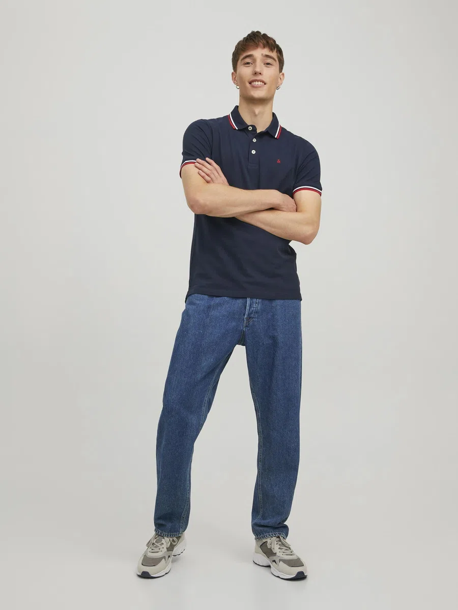 JACK & JONES Jjepaulos Polo Ss Noos Homme Polo, Marine Blazer, M