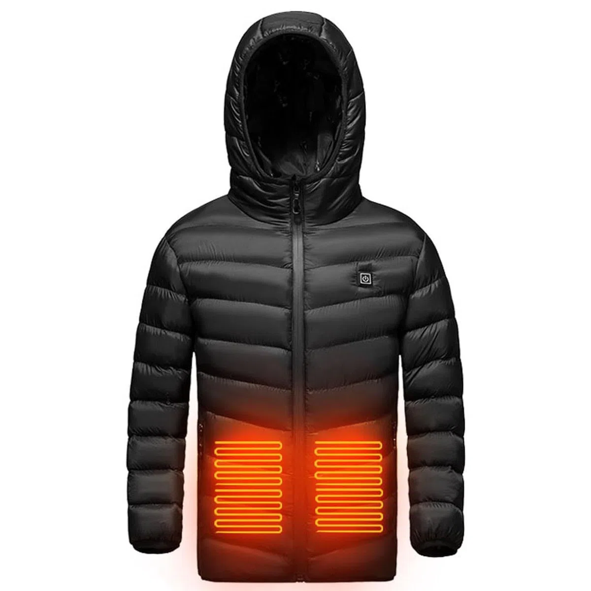 Générique Manteau Chauffant couleur unie Enfants Veste Chauffant Electrique Garçons Filles USB avec 3 Zones de Chauffage Manches Longues Veste Chauffante Doudoune Vêtements Chauffants Lavable