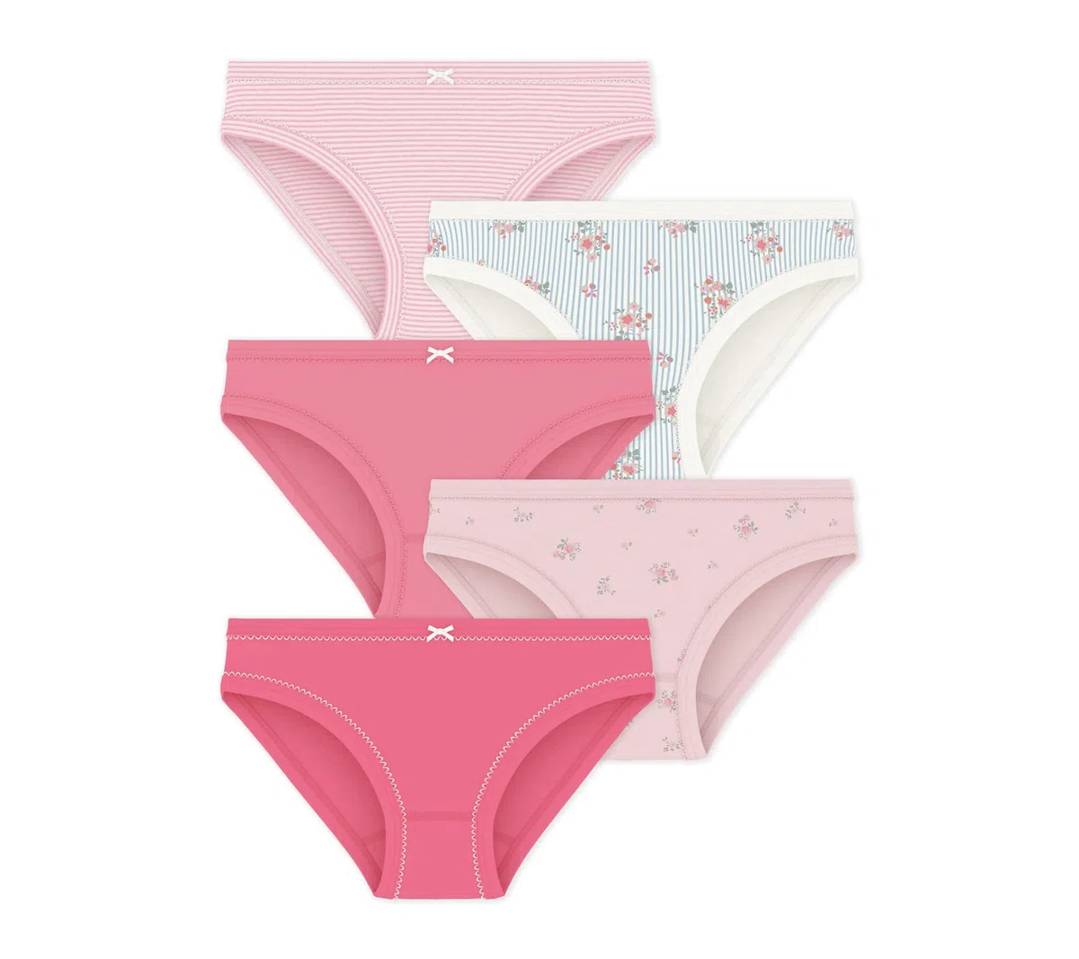 Petit Bateau A0ffd sous Vêtements Jour Fille (Lot de 5)