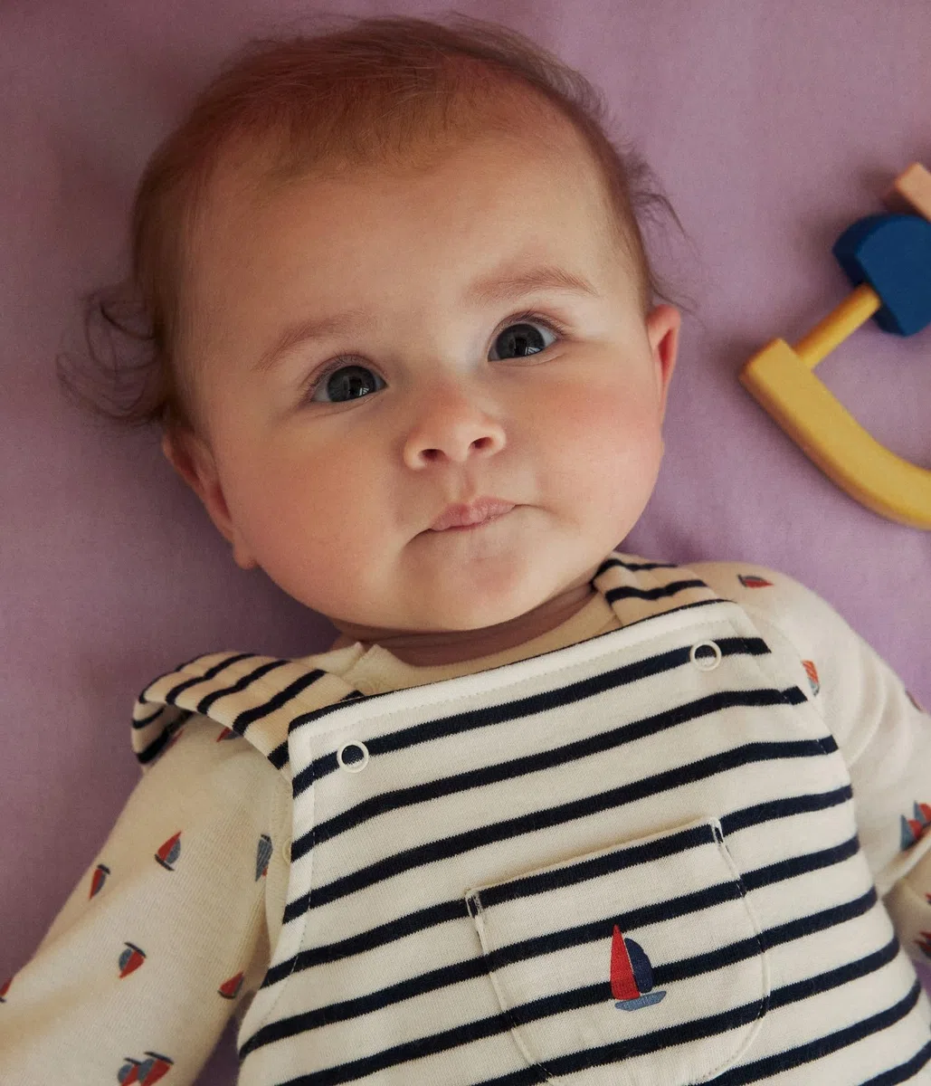 Petit Bateau Ensemble Salopette Mixte bébé