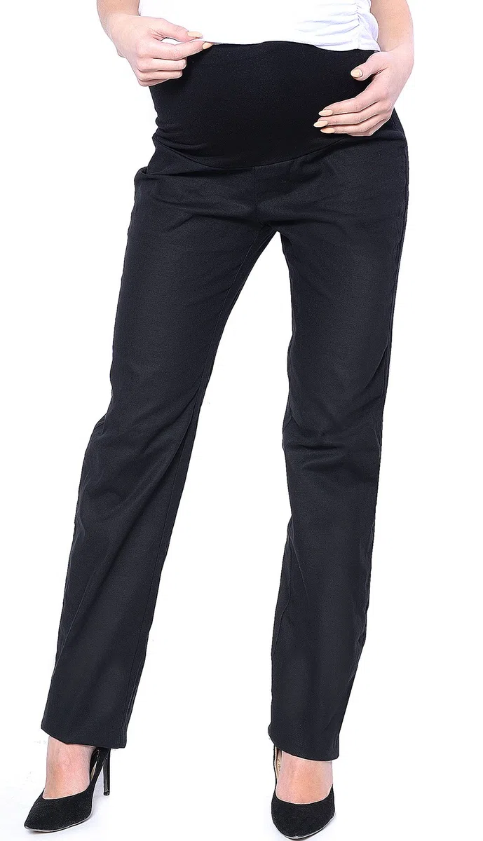 Mija - Pantalon de maternité/Jeans Classique Coupe Droite Denim Over Bump 3014