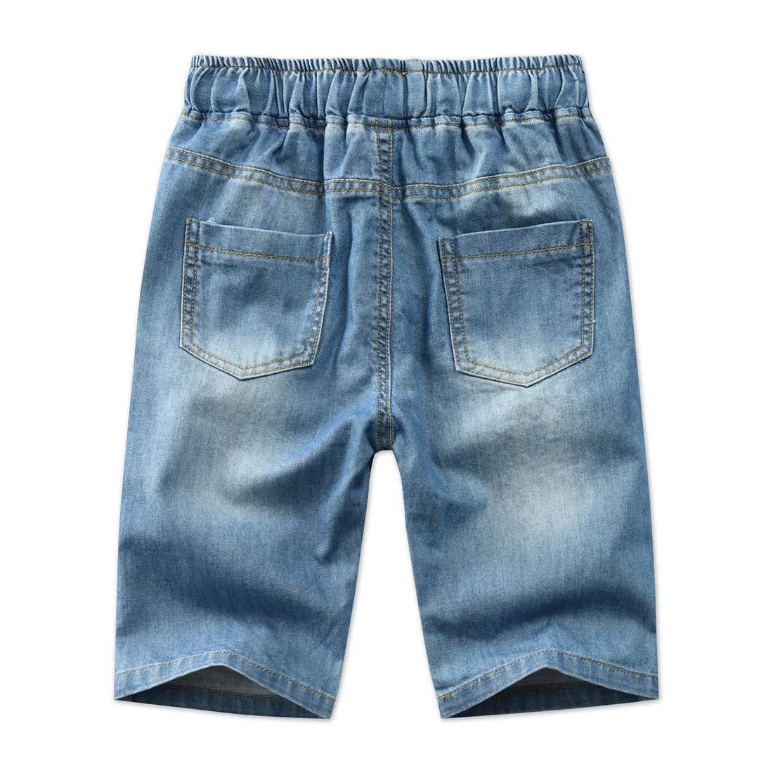 Happy Cherry Short en Denim Garçon Enfant avec Poches Bermuda en Jean avec Cordon Pantalons Jean Court Age Adapté 3-12 Ans
