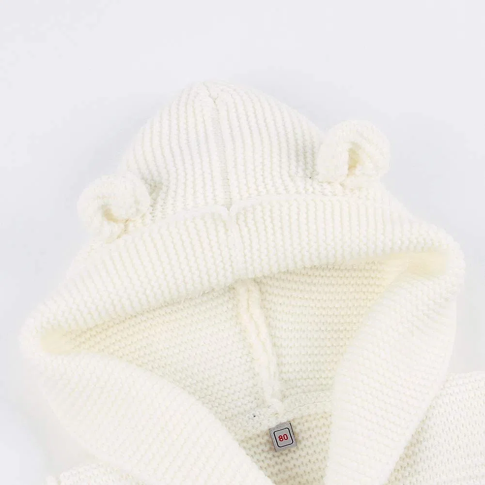 Cardigan bébé Manteaux à Capuchon garçons Filles tricoté Vestes Pull Chaud vêtements d'extérieur