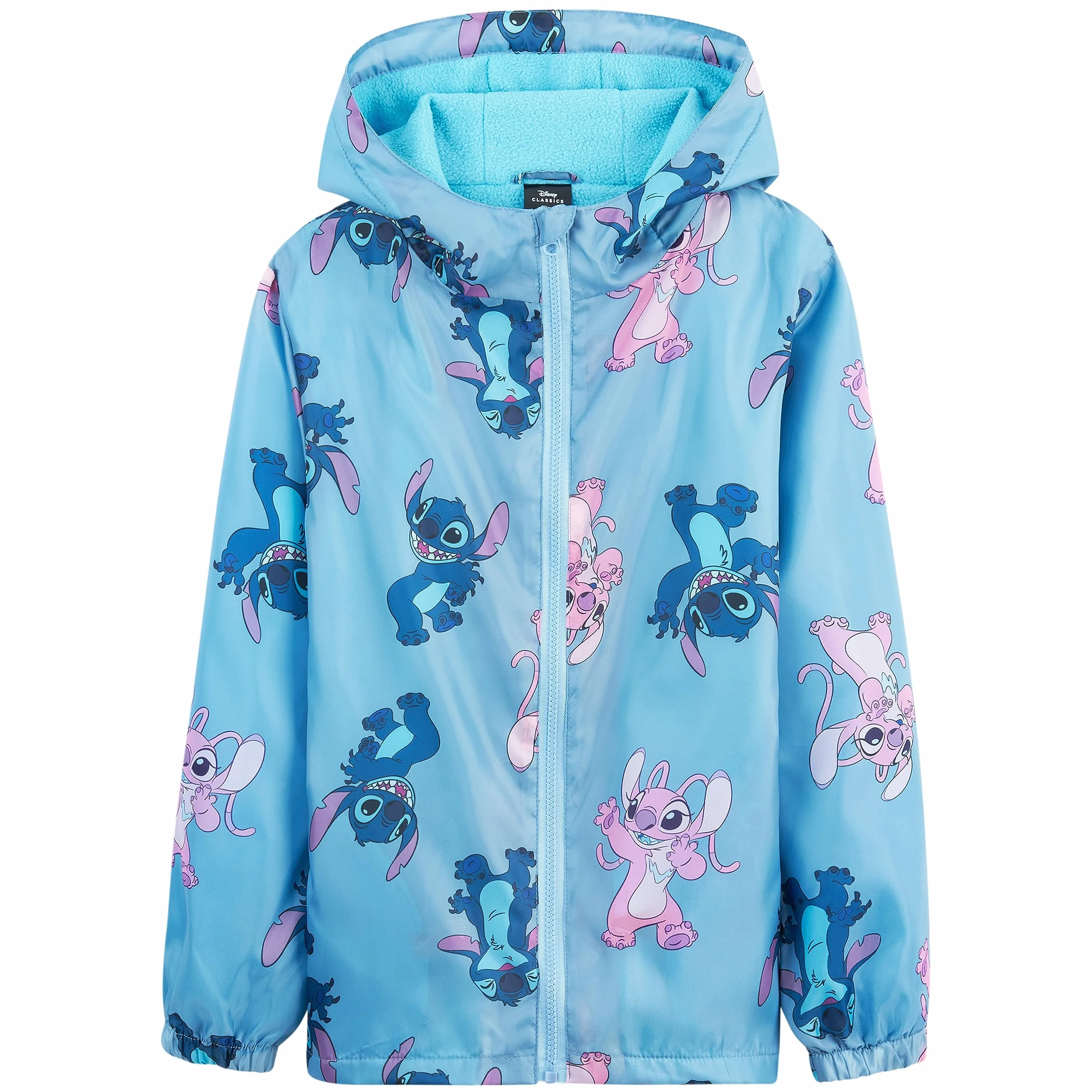 Disney Veste Stitch, Impermeable Enfant Fille, Veste de Pluie Enfant avec Doublure en Polaire, Vêtement Enfant Fille Ado 4-14 Ans