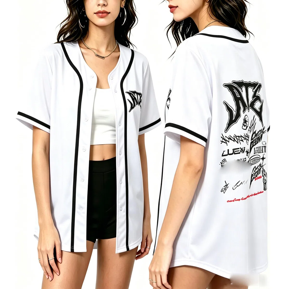 Outofgas SKZ Shirt New Album ATE Baseball Jersey Felix Hyunjin Bangchan LeeKnow Minho Jisung Support Tee pour femme