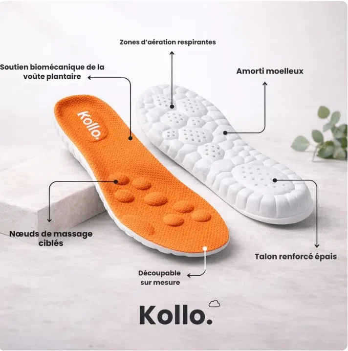 SWZEC Semelle Kollo Original,Soulagez Vos Pieds Des LePremier Pas. Confort De MassageToute La Journee.