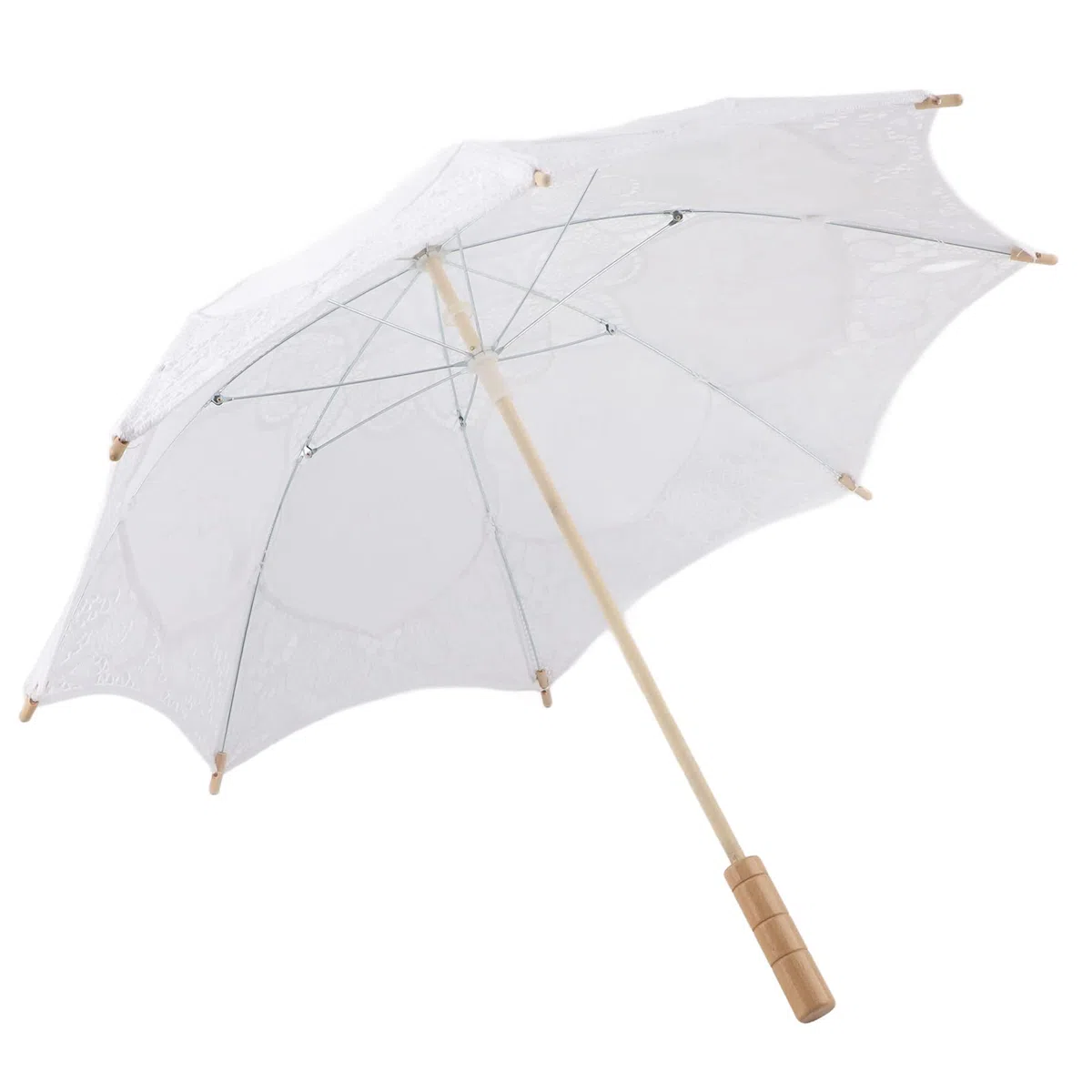 Parasol en dentelle blanche, Lady Wedding Lace Umbrella pour femme Décoration de mariage Accessoires photo