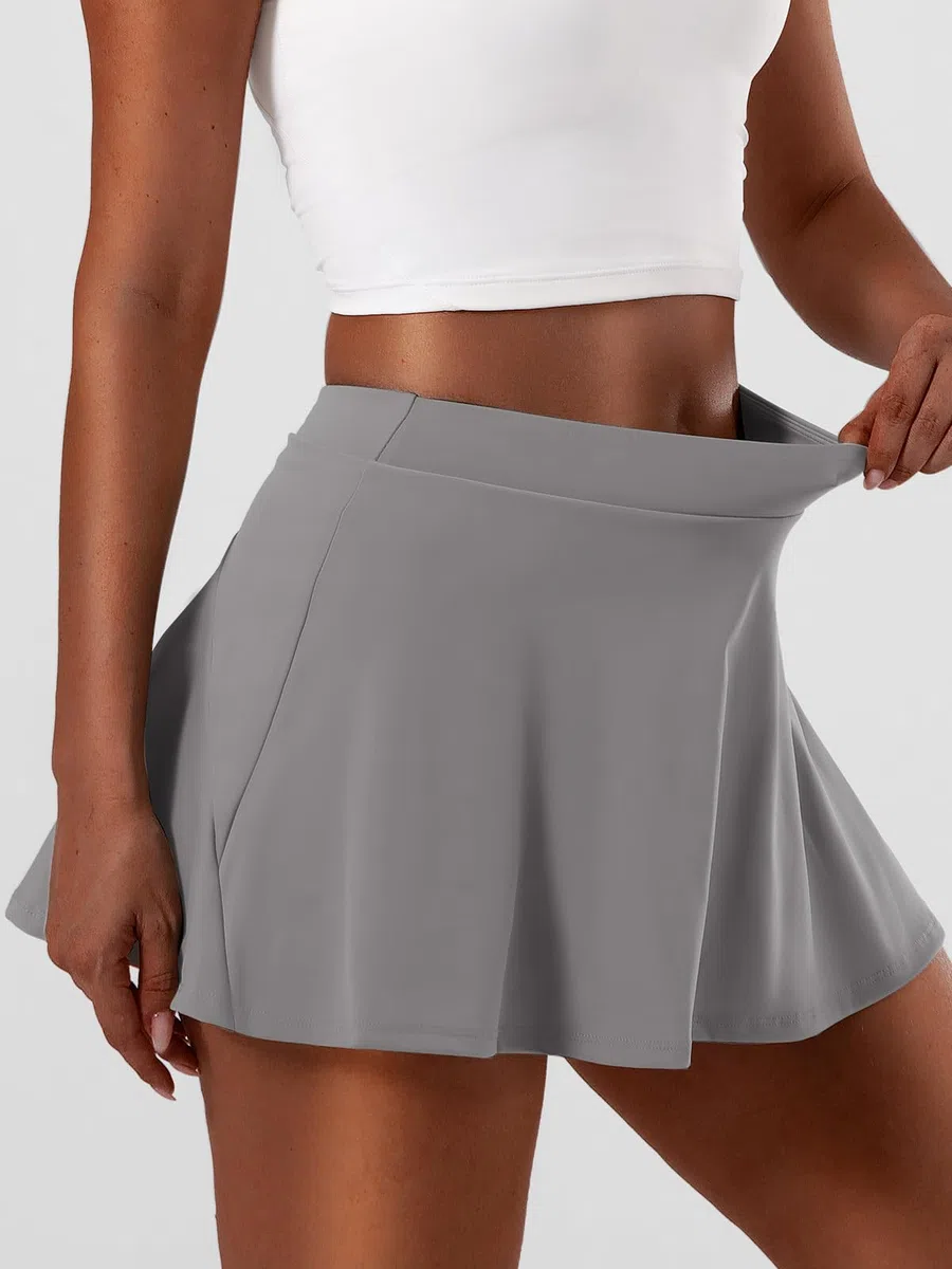 Jupe de Tennis Femme Taille Haute Jupe Short Plissée avec Poches Court Mini Jupe de Sport pour Golf, Running, Pickleball