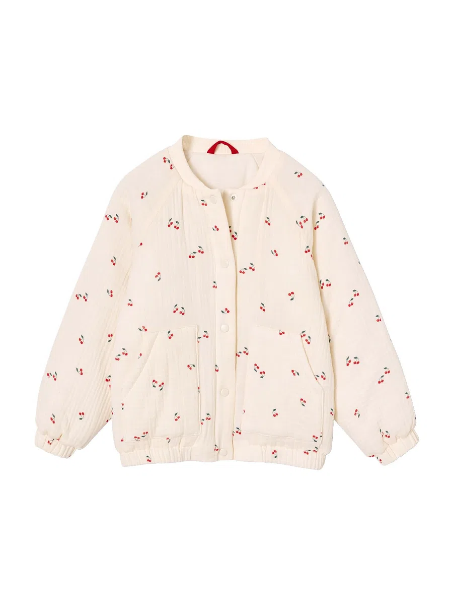 VERTBAUDET Blouson matelassé style bomber en gaze de coton fille