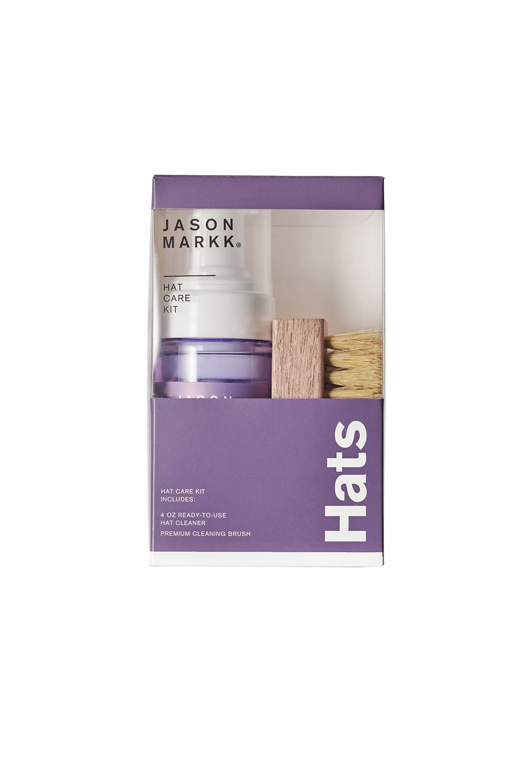 Jason Markk Kit d'entretien pour chapeau, nettoie efficacement les chapeaux, sans danger sur tous les matériaux, spécialement formulé pour le coton, la laine, le feutre et plus encore, sans parfum