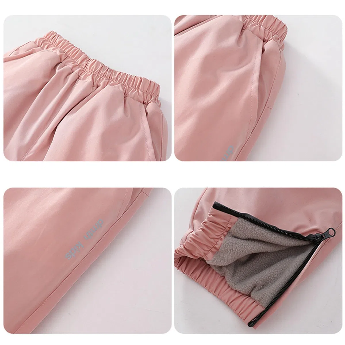 Generisch Pantalon de neige pour fille et garçon - Pantalon de ski - Pantalon de randonnée - Doublure polaire - Chaud - Imperméable - Coupe-vent - Vêtement de ski - Activités de plein air