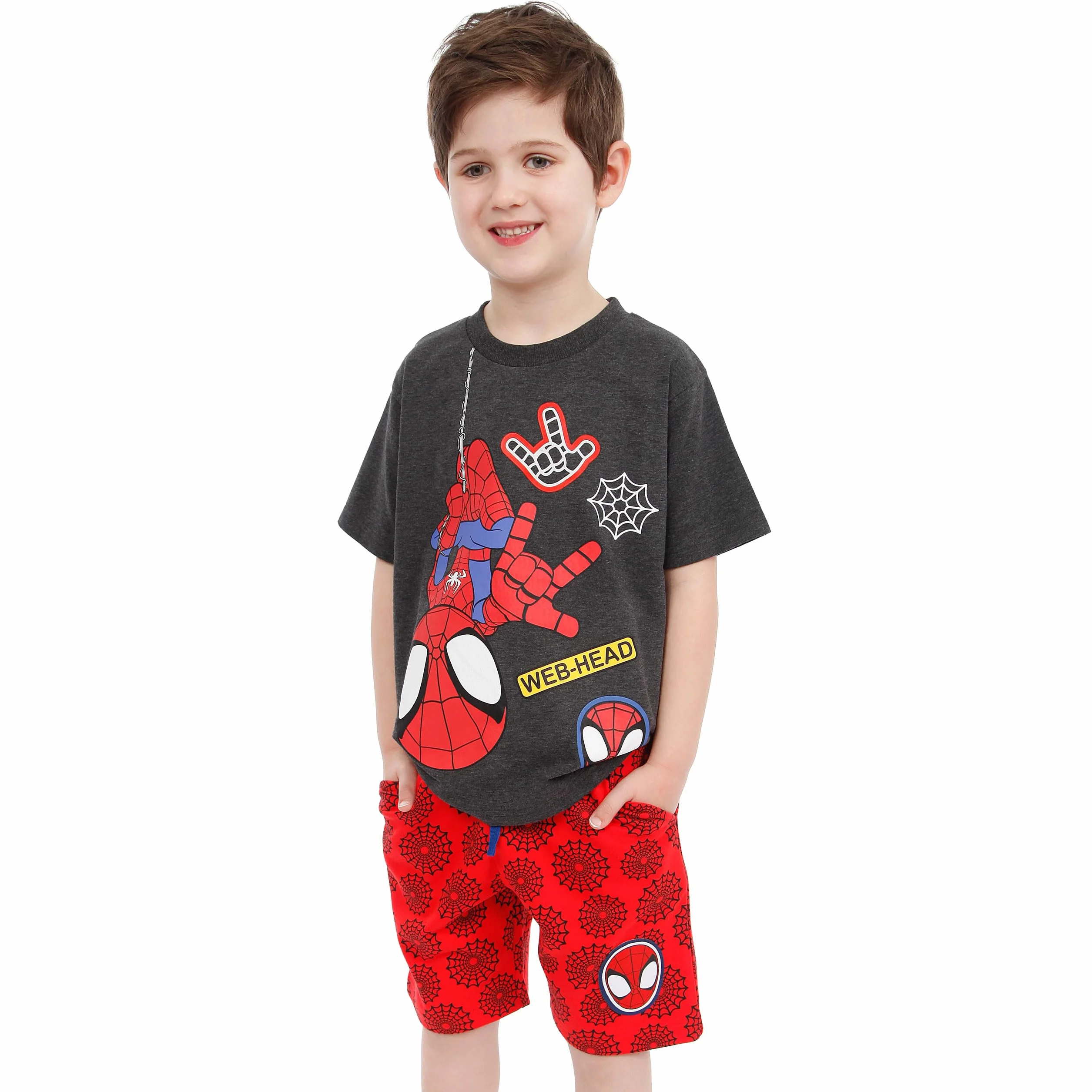Marvel Vêtements Enfants Garçons | Ensembles Garçon Spidey And His Amazing Friends | Tee Shirt Spiderman Enfant