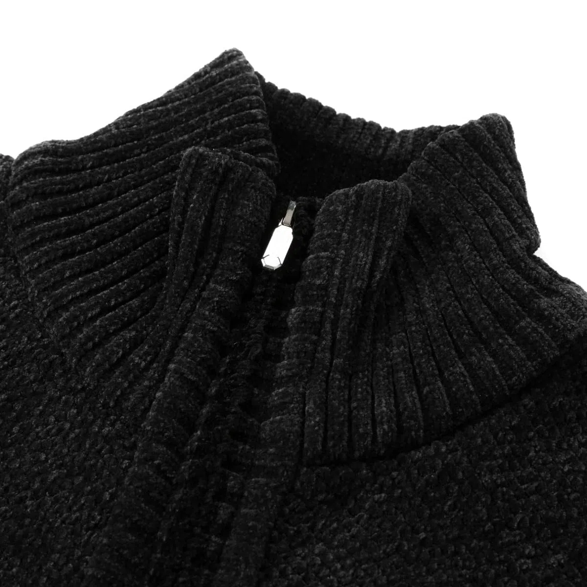 Allthemen Gilet Cardigan Homme Col Montant Veste Laine Knitted Sweater Grosse Maille 5 Couleurs
