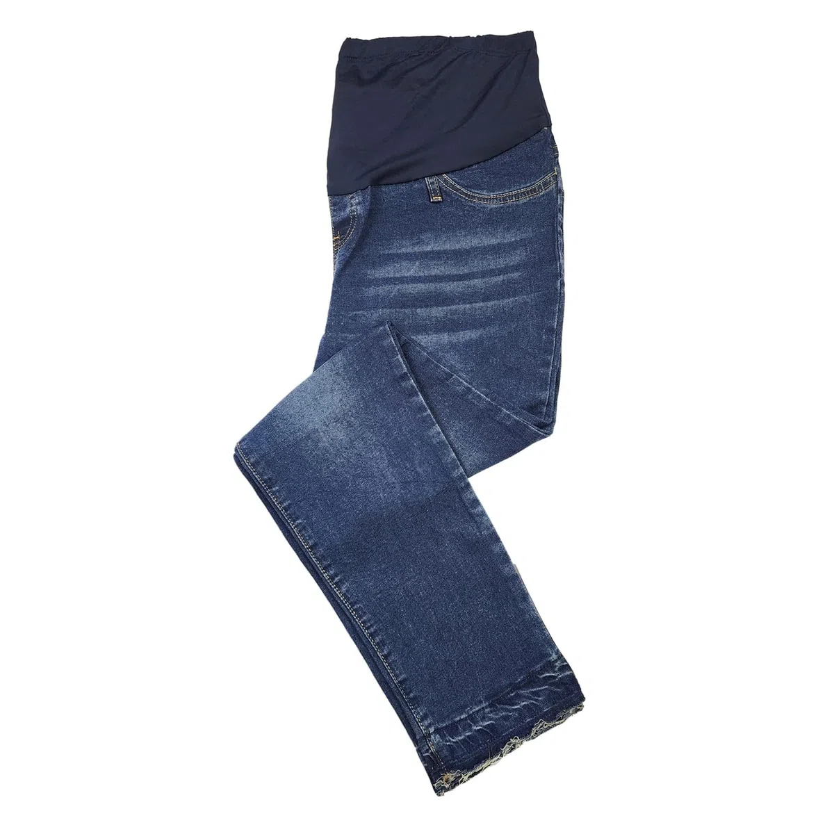 Pantalon de Grossesse Femme Jean Stretch élastique Jean Coupe Slim Bandeau Haut Stretch et Confortable Jeans Enceinte Skinny Push up Fesse Pantalon de maternité Jogging Automne Hiver Chaud