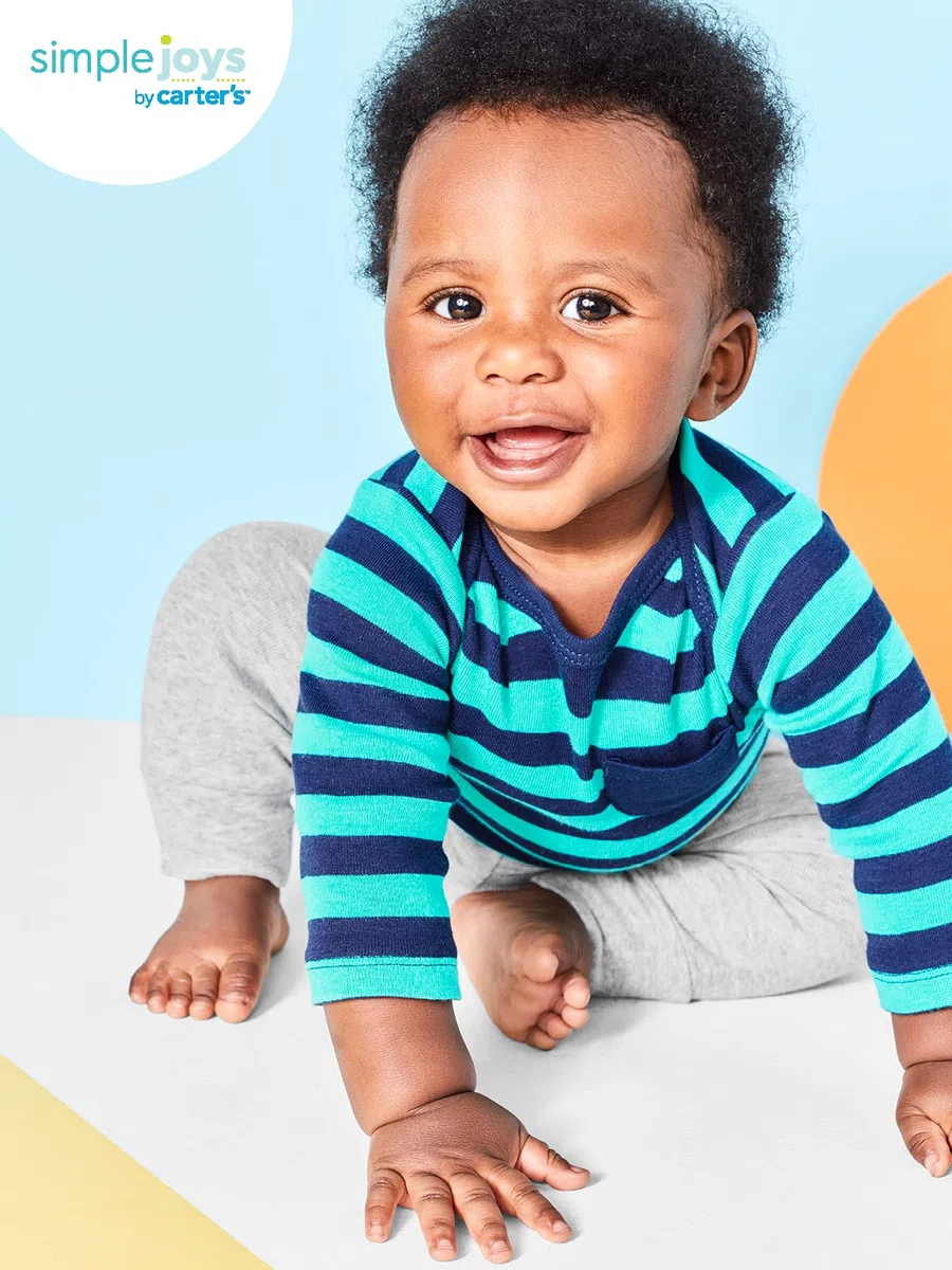 Simple Joys by Carter's 4-Pack Textured Pants - Pantalons - Droit - Mixte bébé