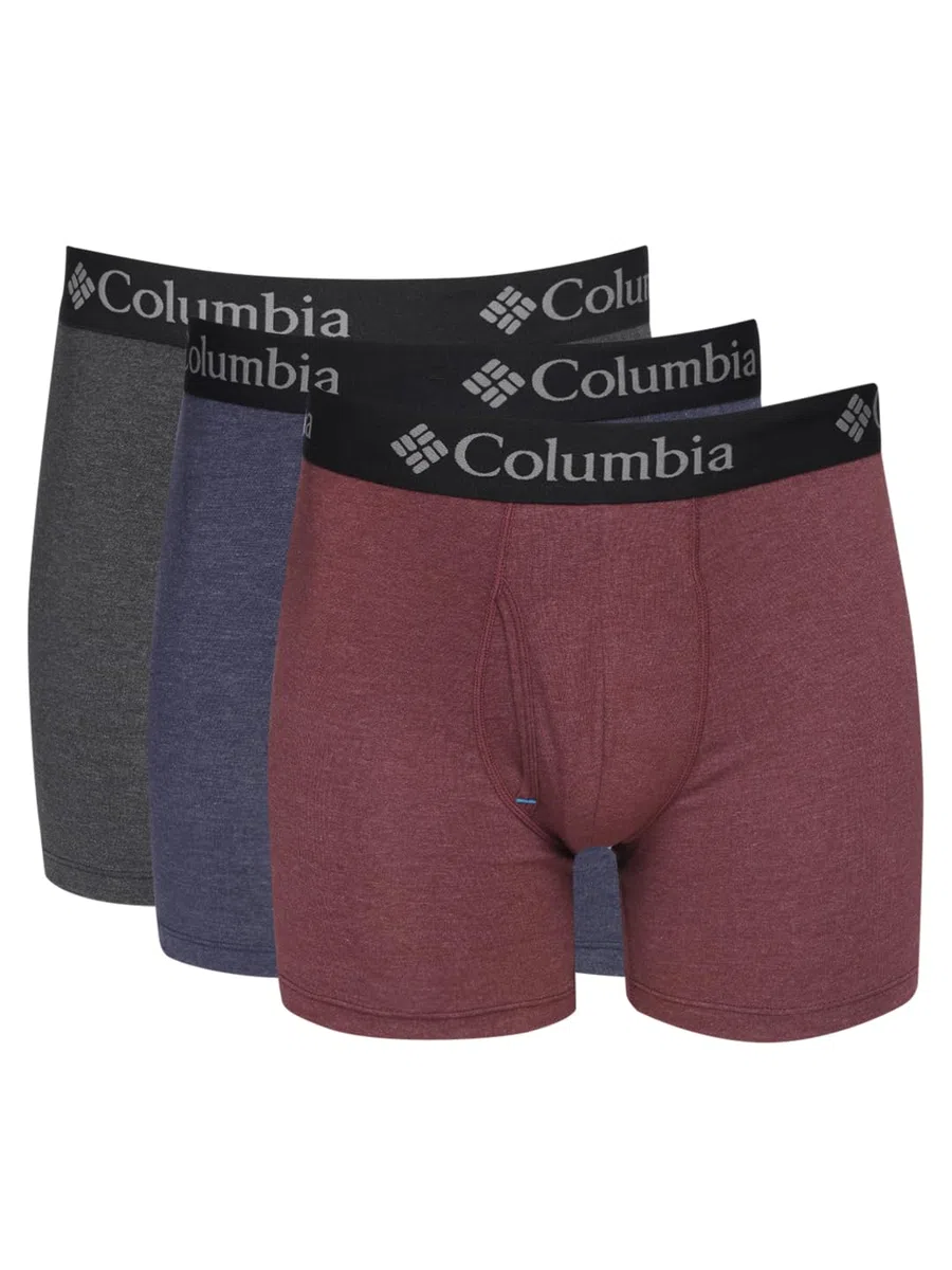 Columbia Performance Cotton Stretch Boxer Brief - 3 Pack Boxeur Ajust Homme (Lot de 3)