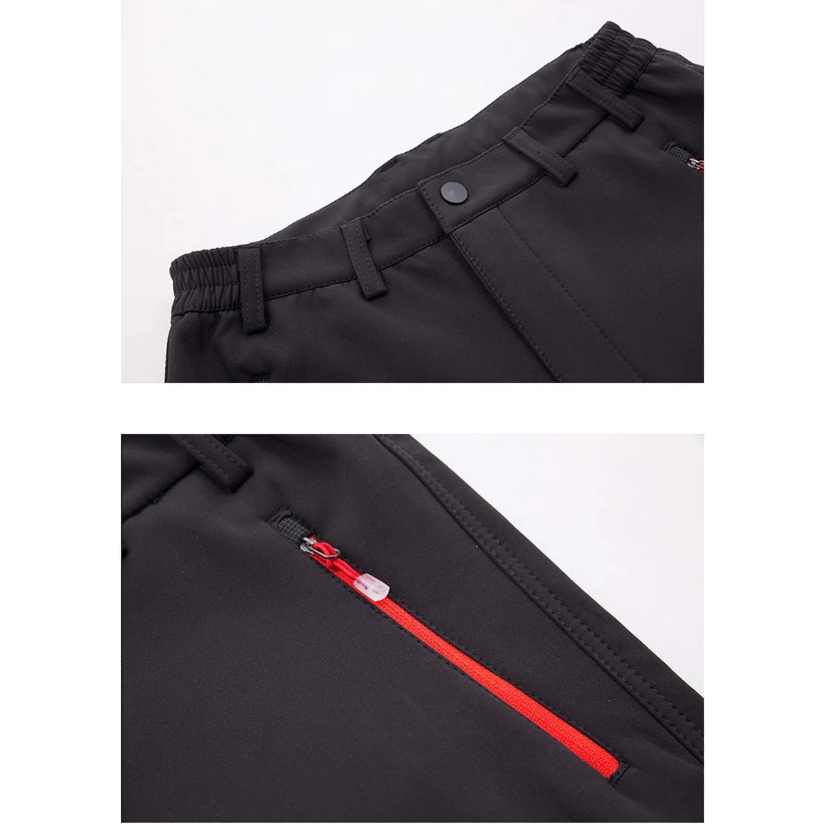Dawwoti Pantalon De Ski pour Hommes avec Poche À Fermeture Éclair, Coupe-Vent Pantalons De Neige De Ski Épais Polyester Imperméable Pantalons De Neige pour Les Garçons Randonnée Snowboard Pantalon