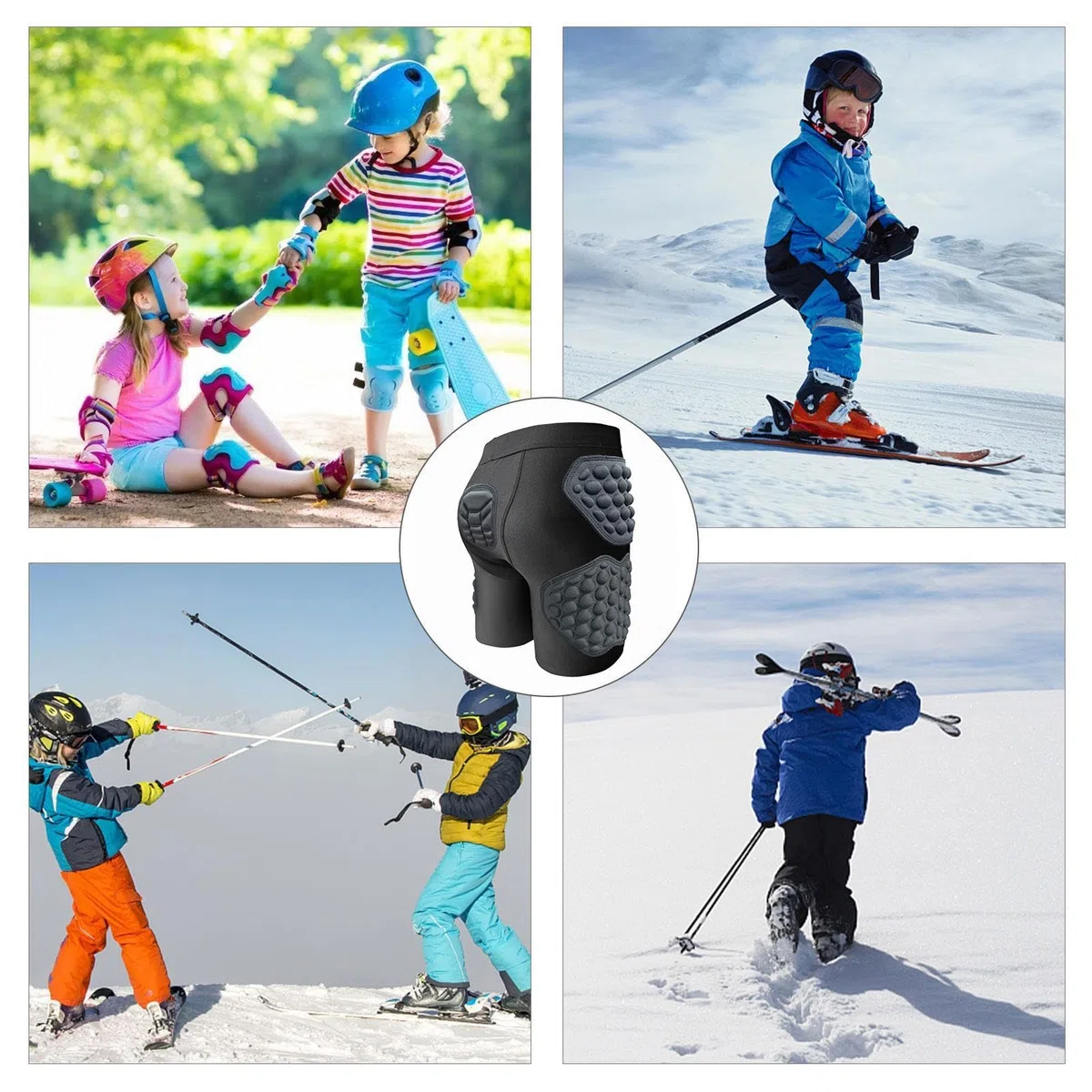 Shorts de Sport pour garçons – Pantalons Courts rembourrés aux Hanches, Coussinets de Hockey durables | sous-vêtements de Protection rembourrés et Respirants pour, sous-vêtements de Football d