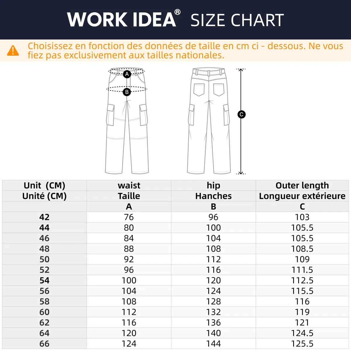 WORK IDEA Pantalon de Travail Homme, Poches Genoux Oxford, Pantalon en Coton Stretch