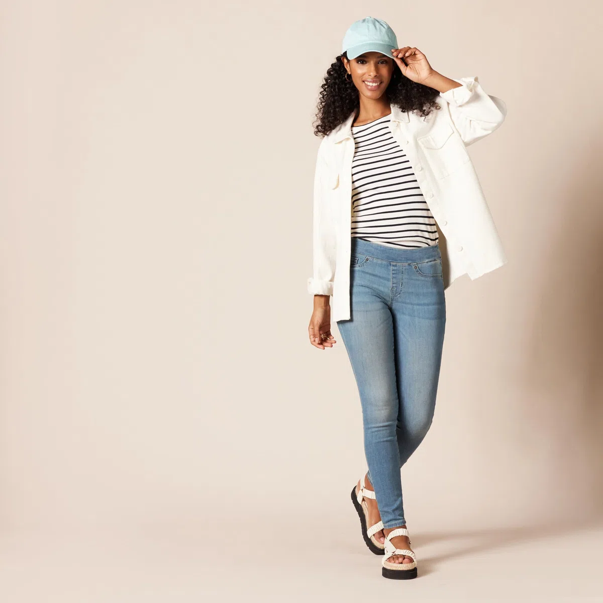 Amazon Essentials Femme Jegging Facile à Enfiler Extensible Taille Mi-Haute - Couleurs abandonnées