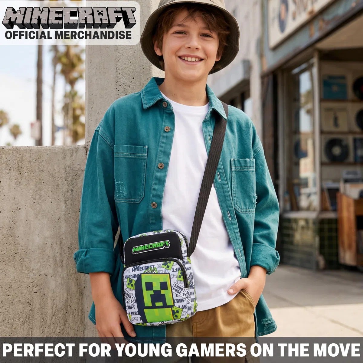 Get Trend One Piece | Minecraft | Lego x Ninjago Sac Bandoulière Garcon et Ado, Crossbody Bag Fermeture Eclair et Compartiment Multiple, Cadeau Garcon