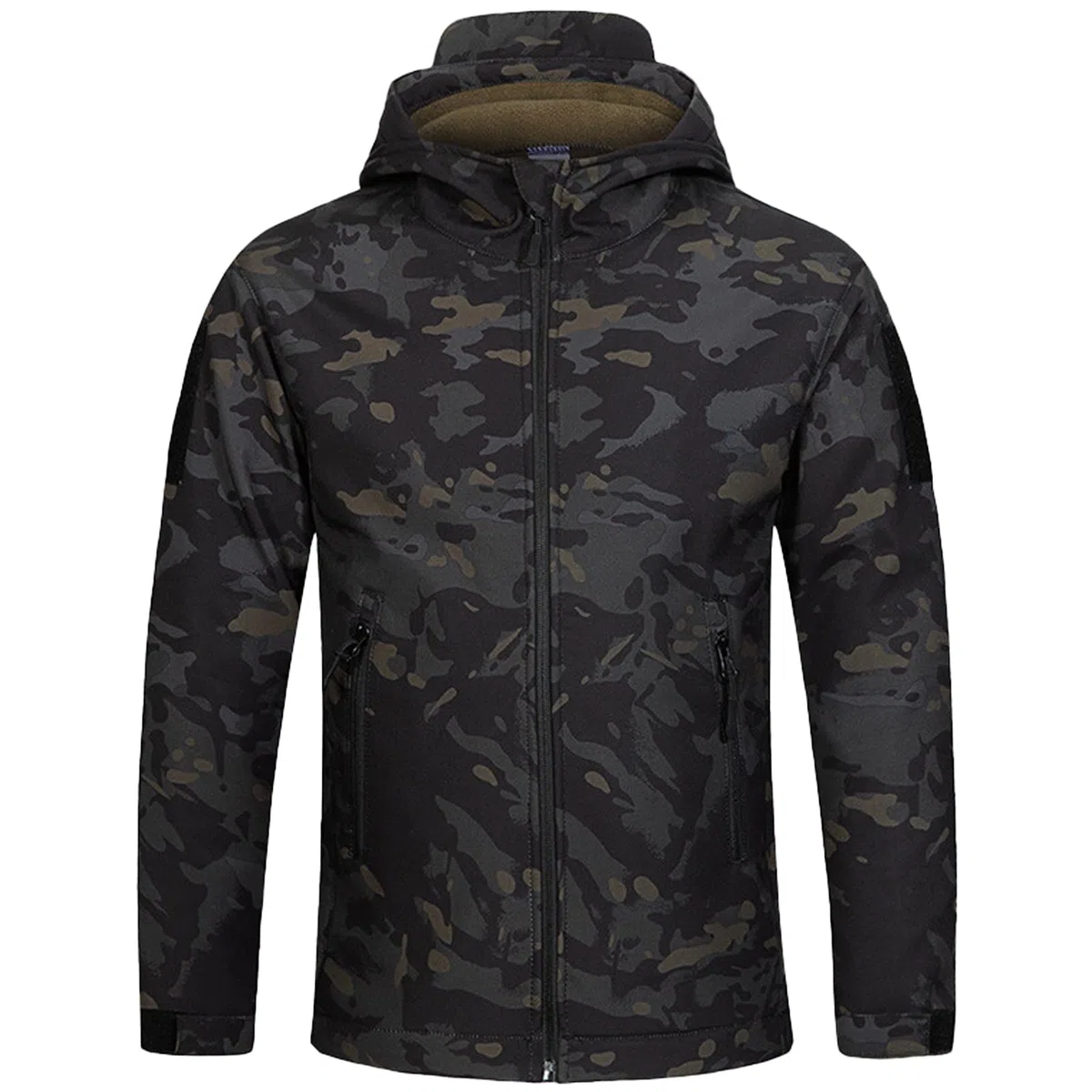 Enfant en Plein Air Vêtements Tactiques Ensembles Veste et Pantalon Softshell Doublé Polaire Airsoft Militaire Camouflage Hiver Combat Chasse Randonnée Camping pour Garçons Fille