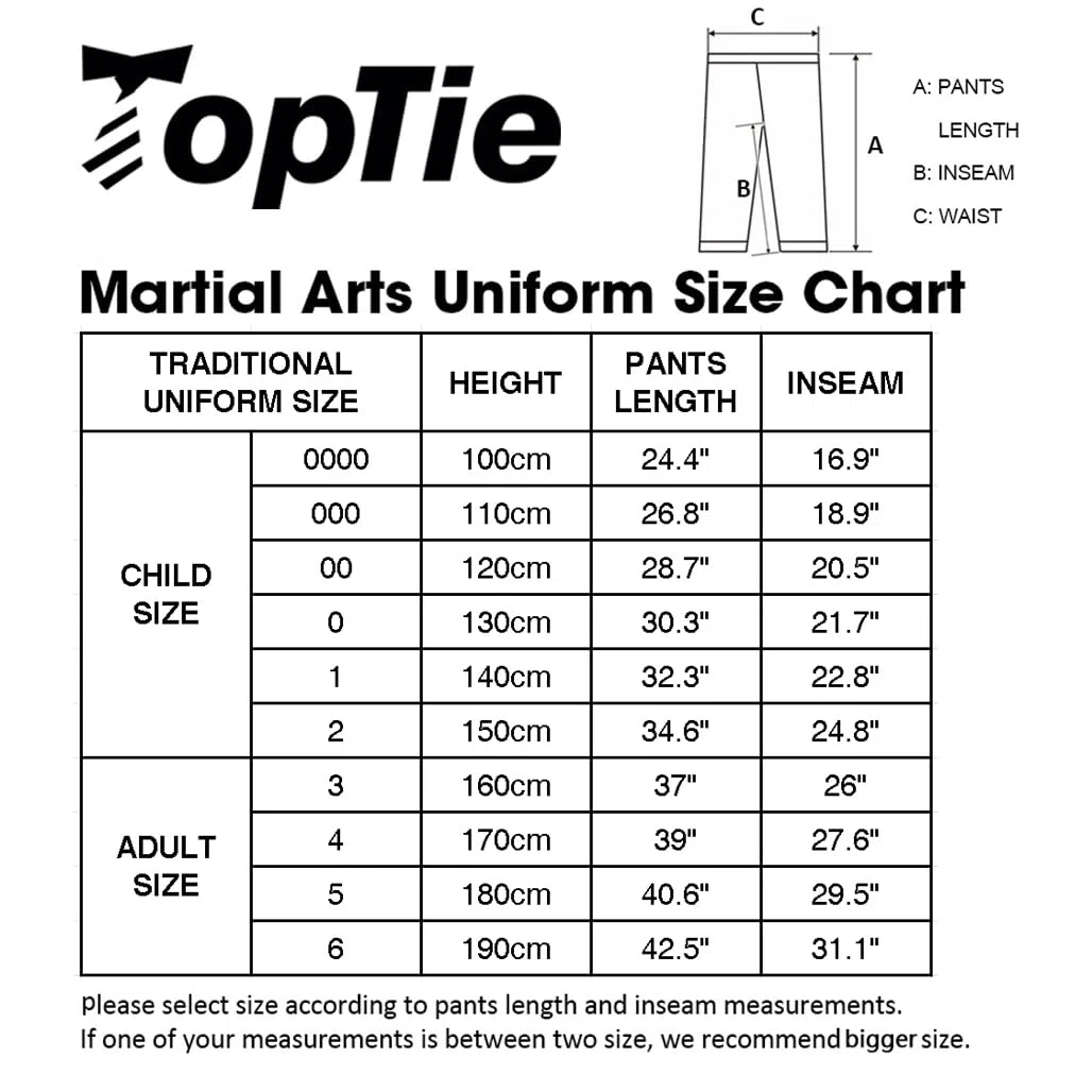 TOPTIE Pantalons de karaté pour Adultes et Enfants, Pantalons Art Martiaux, Kimonos de karaté pour élèves