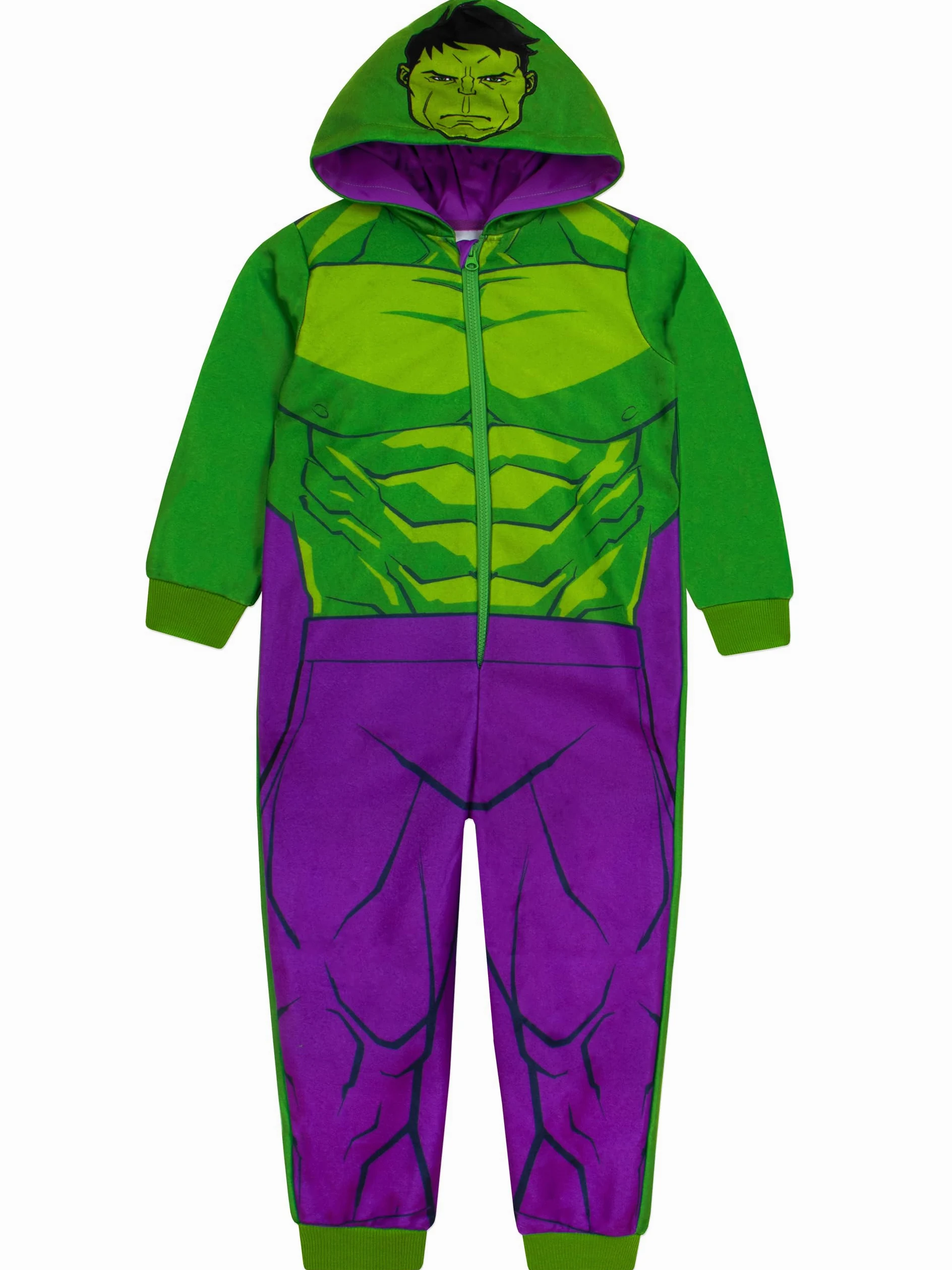 Marvel Hulk Surpyjama Garcon | Surpyjama Polaire Enfant | Grenouillere Enfant | Combinaison Enfant | 2 Et 12 Ans