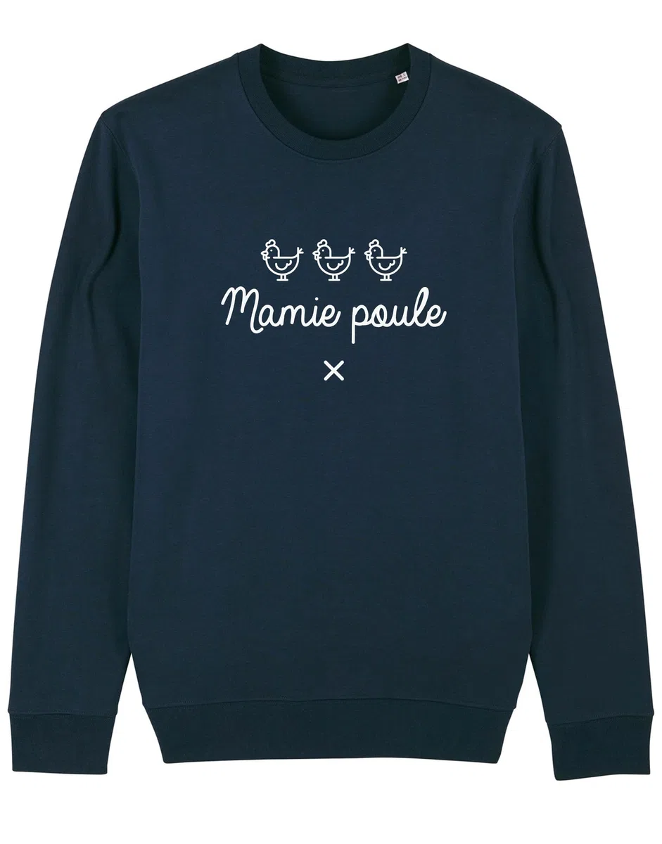 We Are Family, Sweat Humoristique, pour Femme, Mamy Poule, Manches Longues, Coupe Classique, Cadeau Original, Sweat Humour 50% Coton 50% Polyester