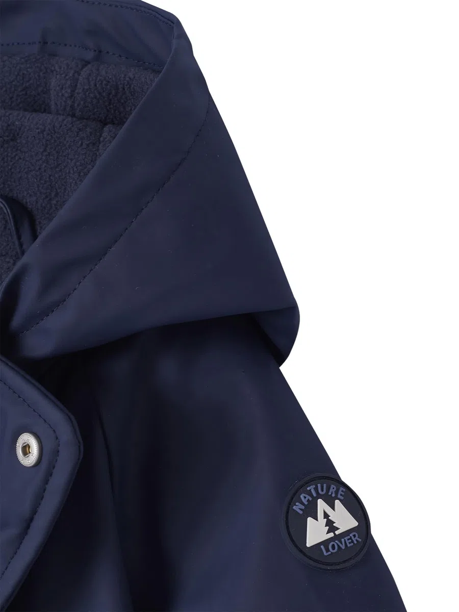 VERTBAUDET Combinaison à capuche anti-pluie bébé doublée maille polaire bleu nuit 12M(74CM)