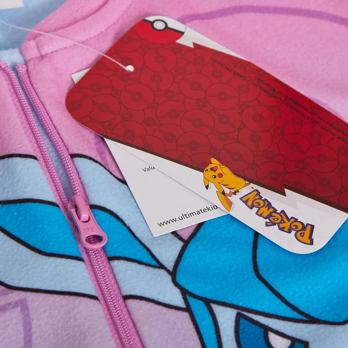 Grenouillère Pokémon en polaire confortable pour fille avec fermeture éclair