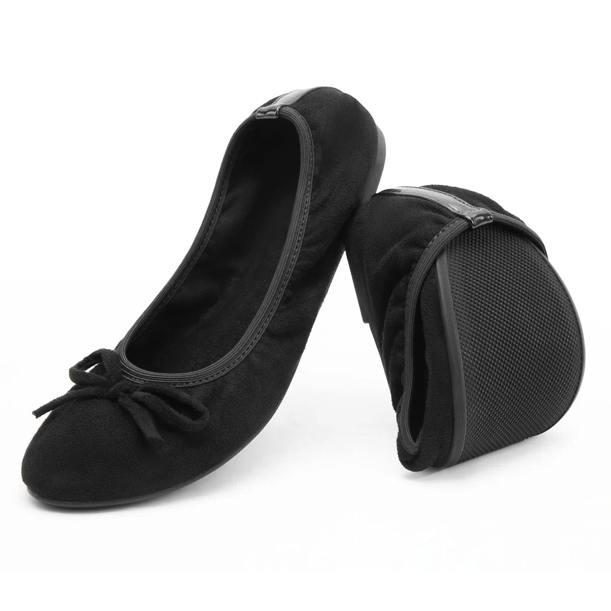 Greatonu Ballerines Femme Plates Ballerines Pliable Bout Fermé Chaussures Pointe Ronde avec Semelle Souple - Parfait pour Les Mariages et Les fêtes