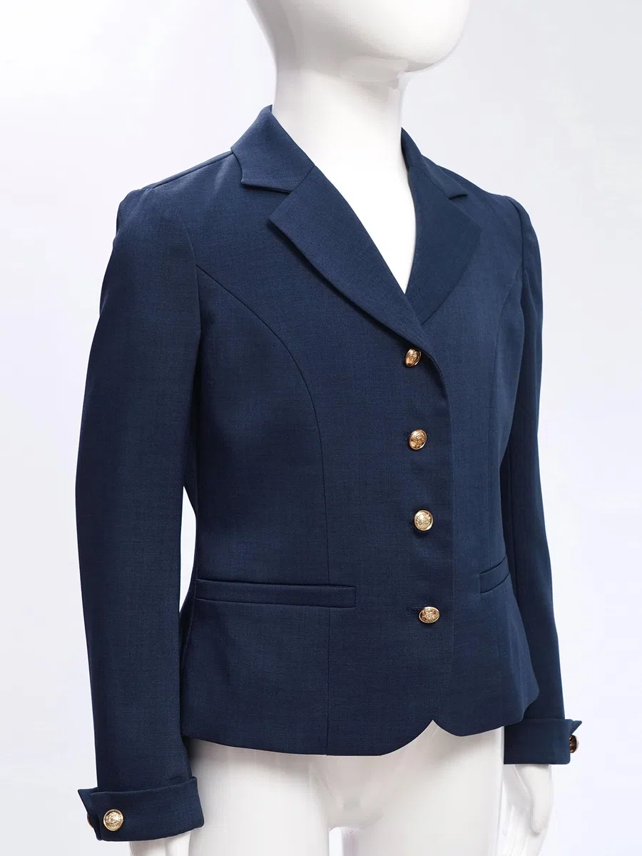 TTAO Blazers D'uniformes Scolaires Enfant Fille Veste Blazer Manches Longues Col à Revers avec Poches Extérieur Veste Blazer Décontractée 5-16 Ans