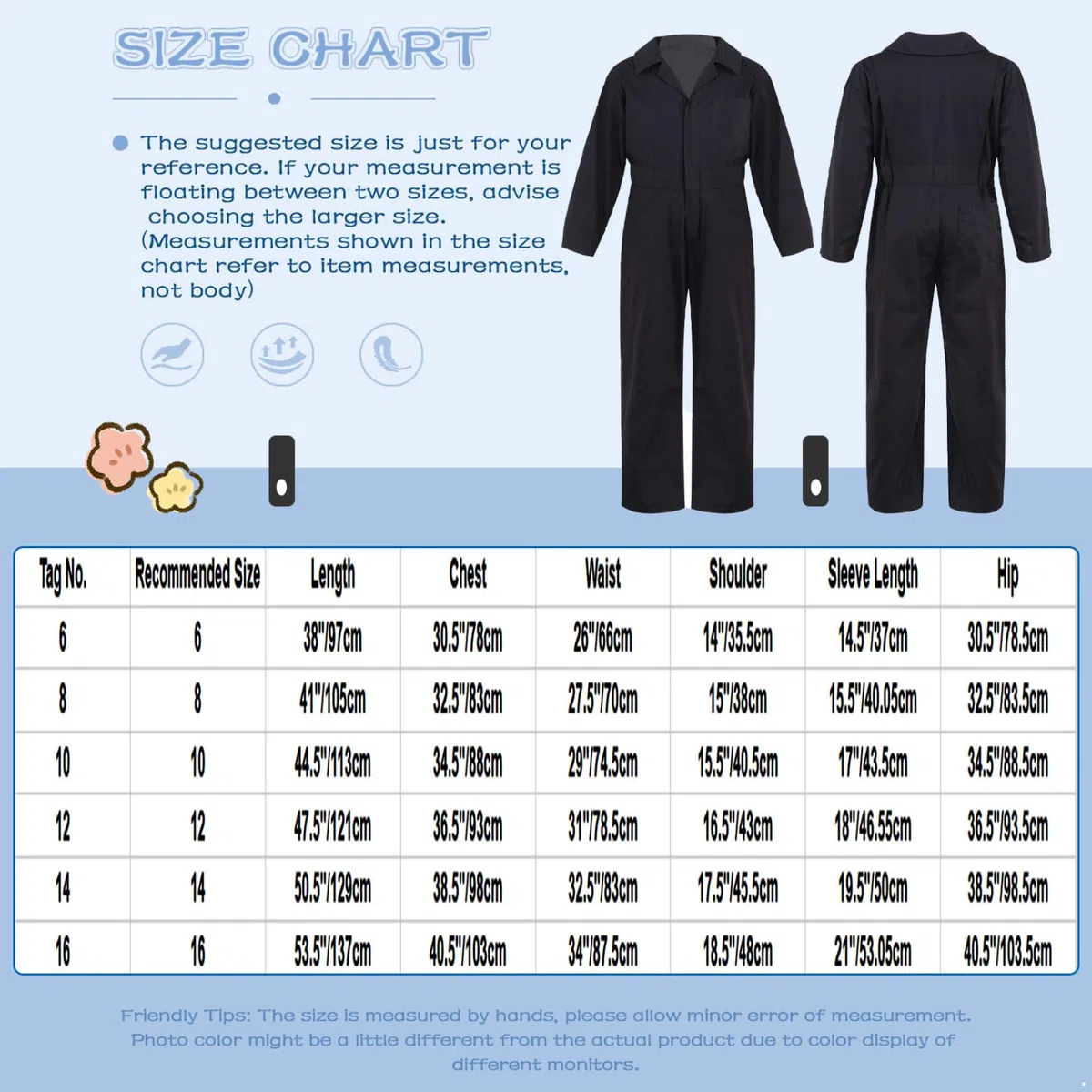 Combinaison Travail Salopette de Travail Enfant Garçon Fille Uniforme Unisexe Zippé 5-16 Ans