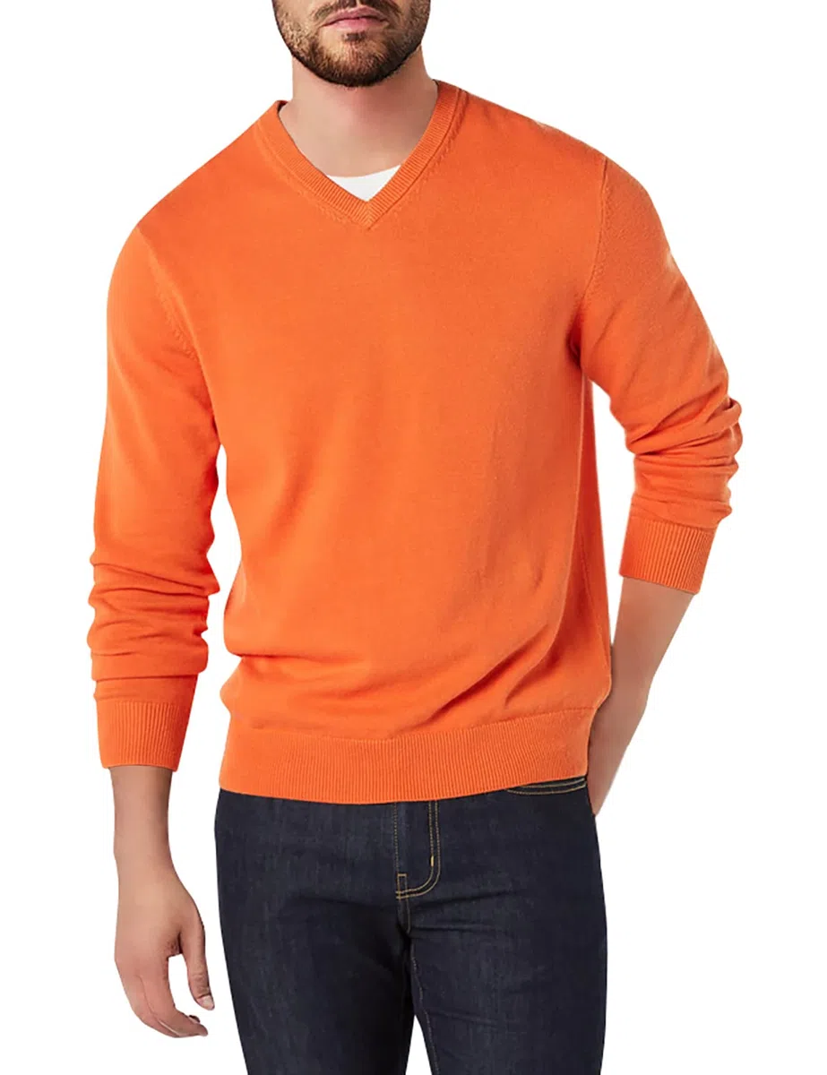 Amazon Essentials Homme Pull à Col en V (Disponible en Grandes Tailles et Grandes Longueurs)