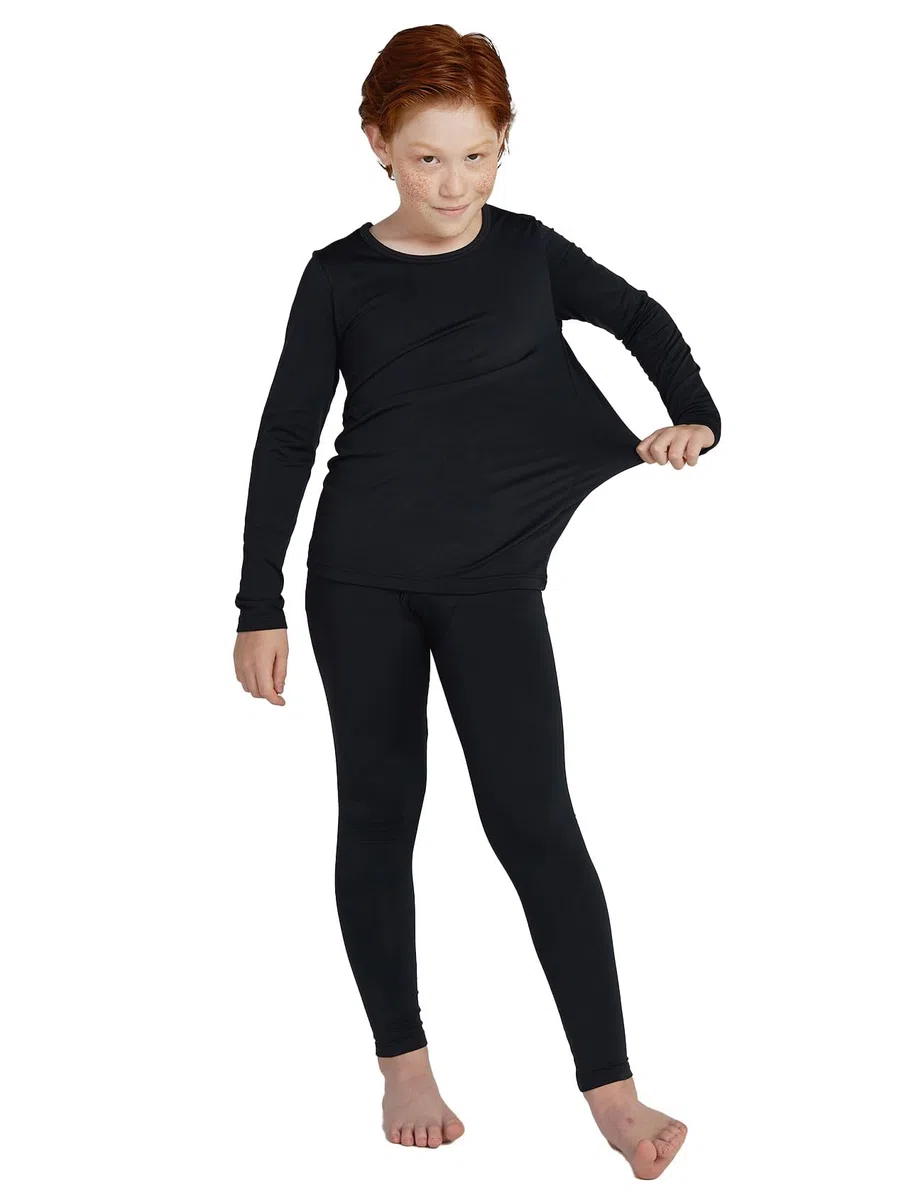LAPASA Ensemble de sous-Vêtements Thermiques Garçon 4-13 Ans Léger et Chaud Hiver Haut Maillot de Corps & Pantalon Sport & Extérieur Hiver B03