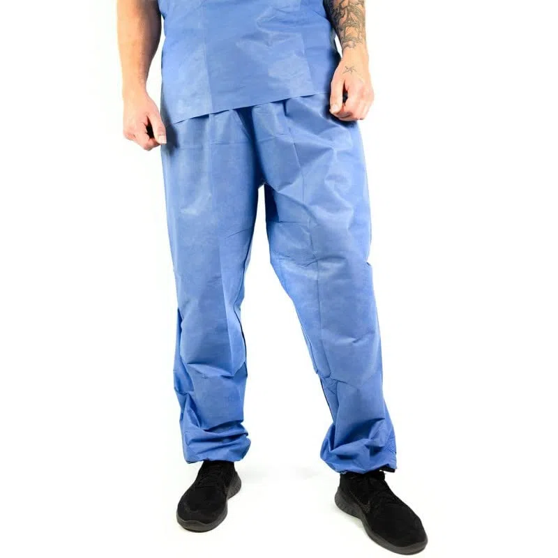 Pyjama De Bloc 3 Poches non tissé SMS - Bleu, parme ou Vert - 7 Tailles - Lot de 10 - Taille : S - S - Bleu