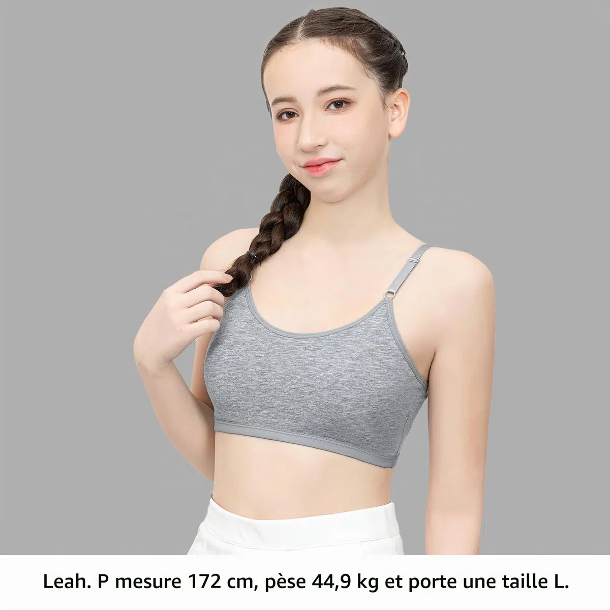 SALIA GIRL Soutiens-Gorge Camisoles de Sport en Coton pour Adolescentes, Tailles 10 à 16, avec Bretelles réglables et Coussinets Fixes