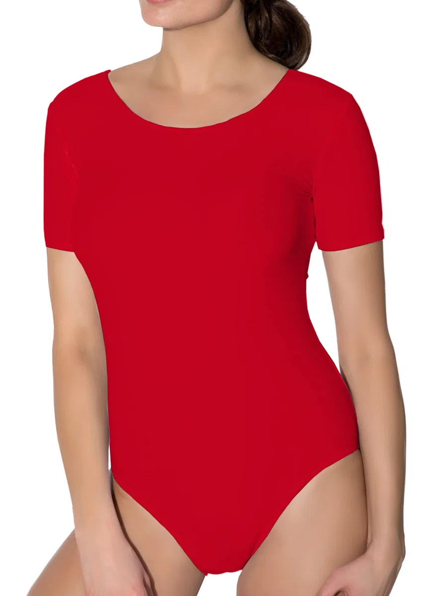 Aquarti Justaucorps de Gymnastique à Manches Courtes Femme Danse Classique Leotard