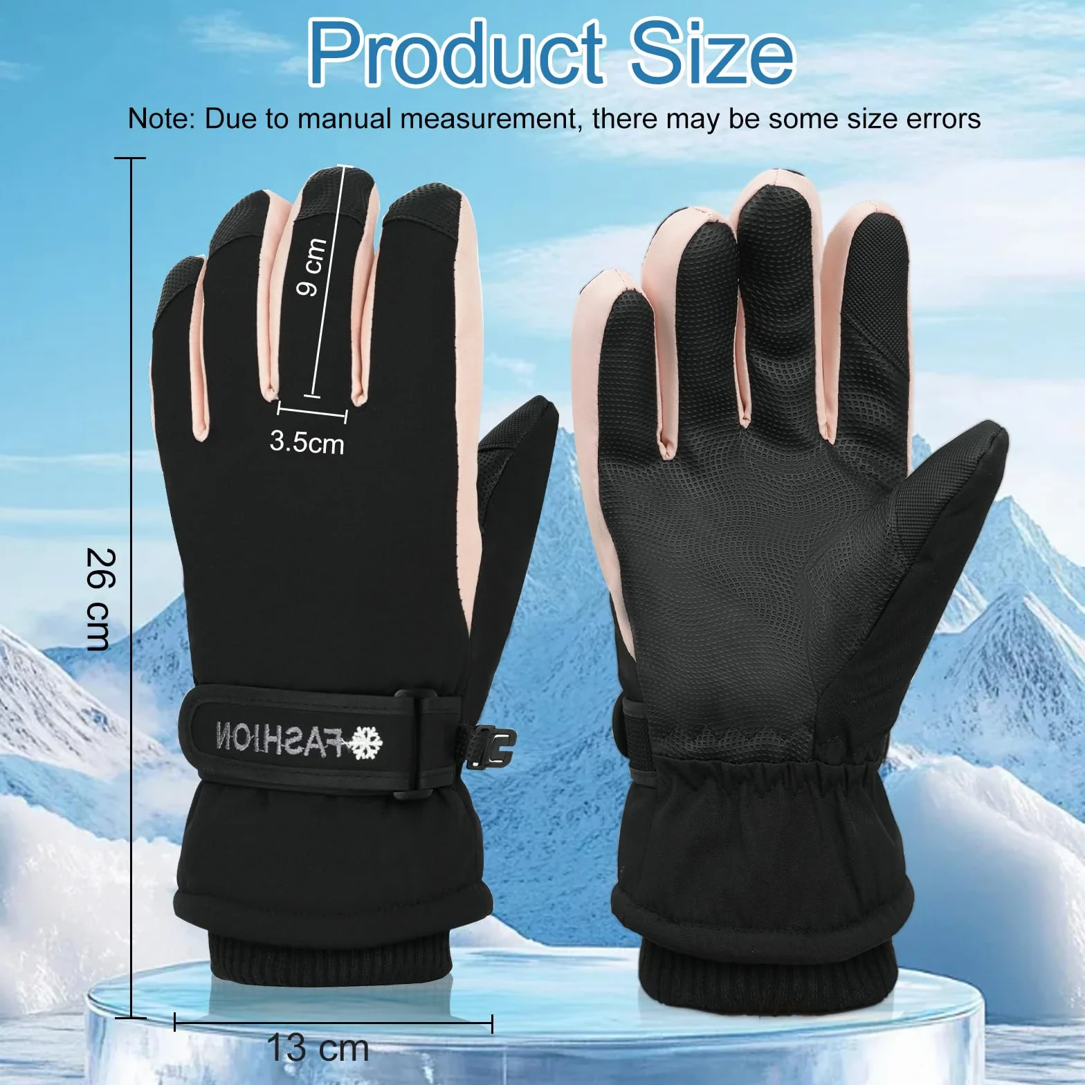 Gants de Ski Femmes, Gant Thermiques Imperméables pour Femme, Gants d'hiver Coupe-Vent Antidérapant, Écran Tactile pour Conduite Randonnée Ski Activités de Plein Air, Cadeaux d'Hiver Femmes