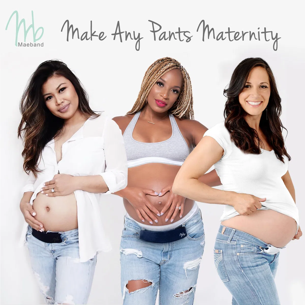 Maeband Ceinture de grossesse ceinture maternité - transformez votre jeans femme en pantalon grossesse - ceinture femme enceinte