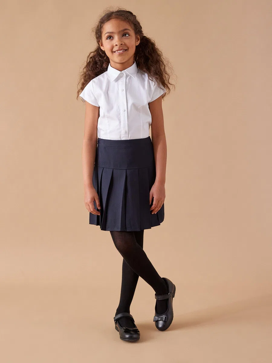 NEXT Fille Jupe d’école plissée à Taille Classique, Lot de 2