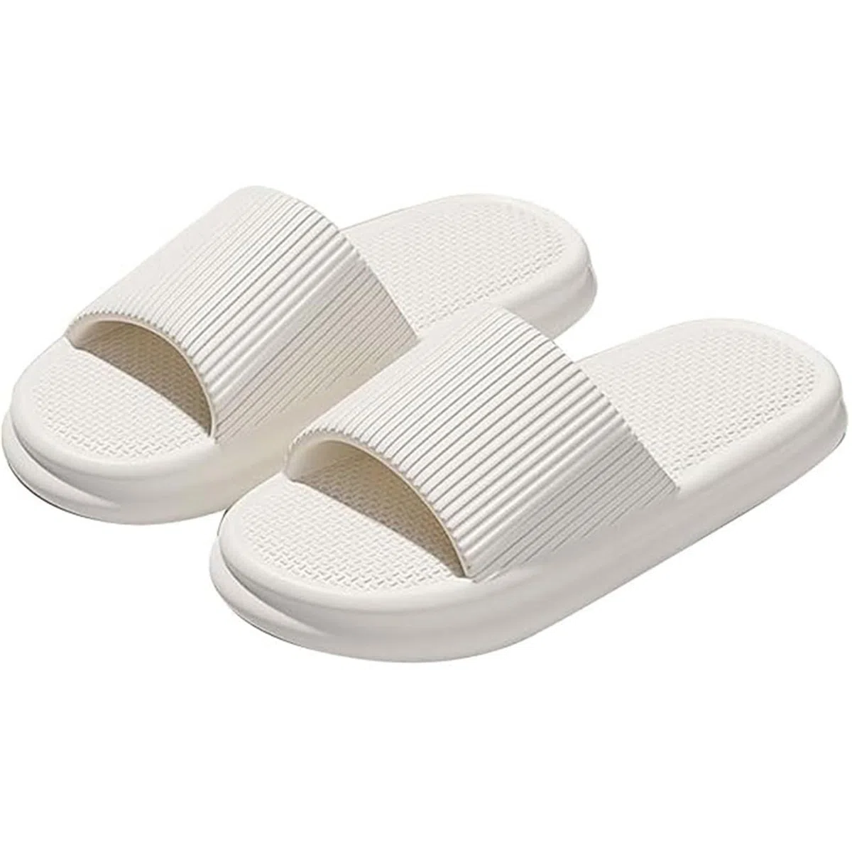 Claquettes Hommes Femmes Chaussons Antidérapants Pantoufles de Nuage Léger Pantoufles de Douche Souplesse Sliders Soft Tongs Sandales pour Maison,Jardin,Plage,Piscine